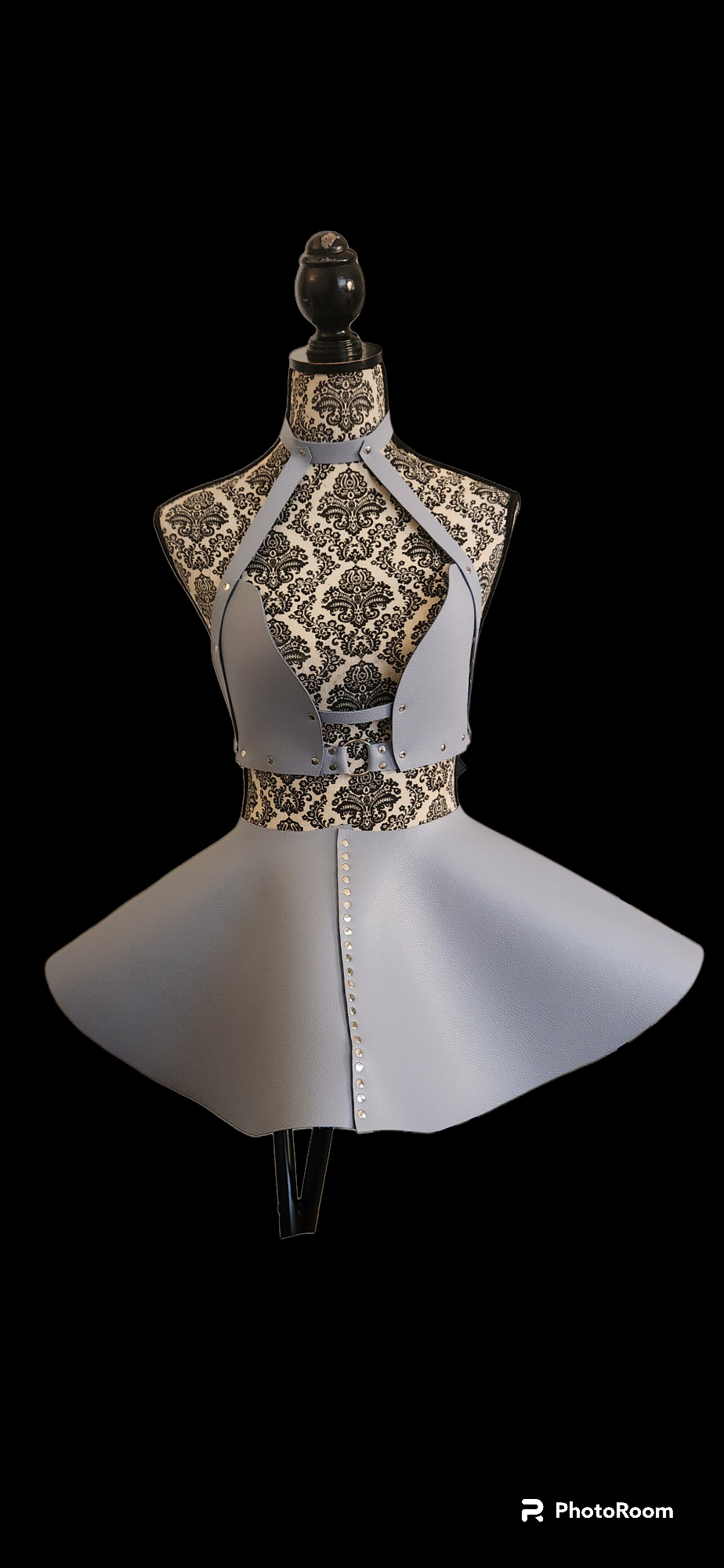 Periwinkle leather skirt