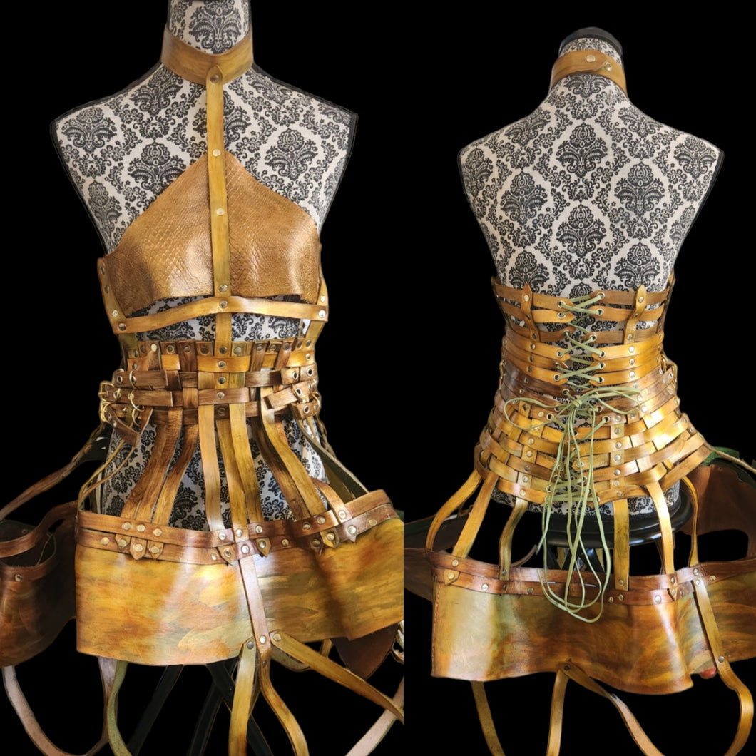 One of a kind leather dress