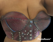 Leather corset bra