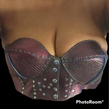 Leather corset bra